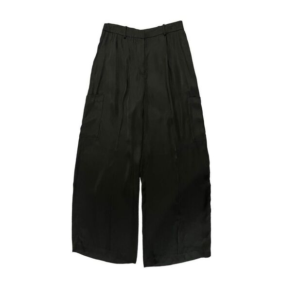Loulou‎ Studio Carmel Cargo Wide Leg Pant in Black - Picture 3 of 15